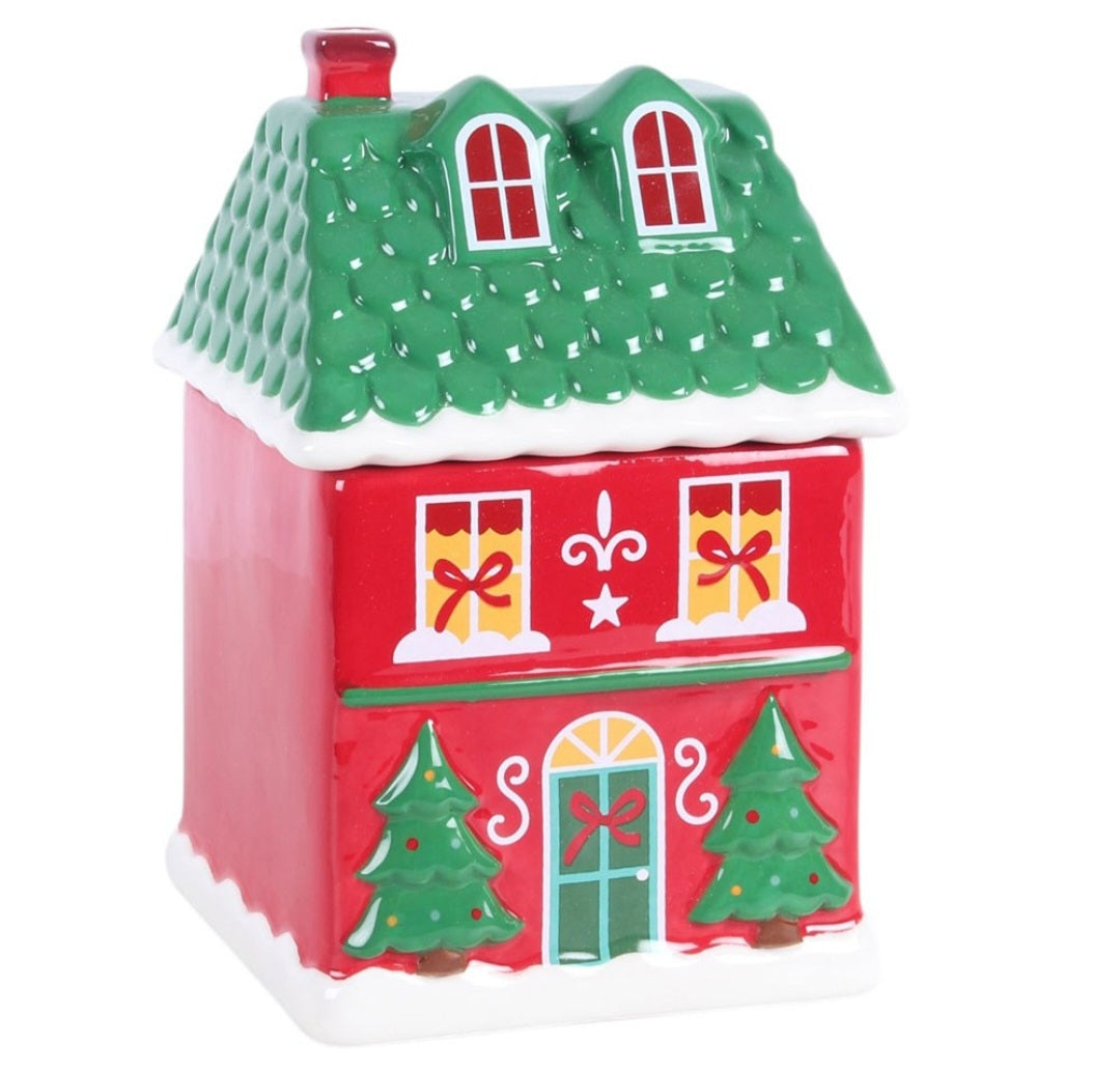 Red Christmas house burner
