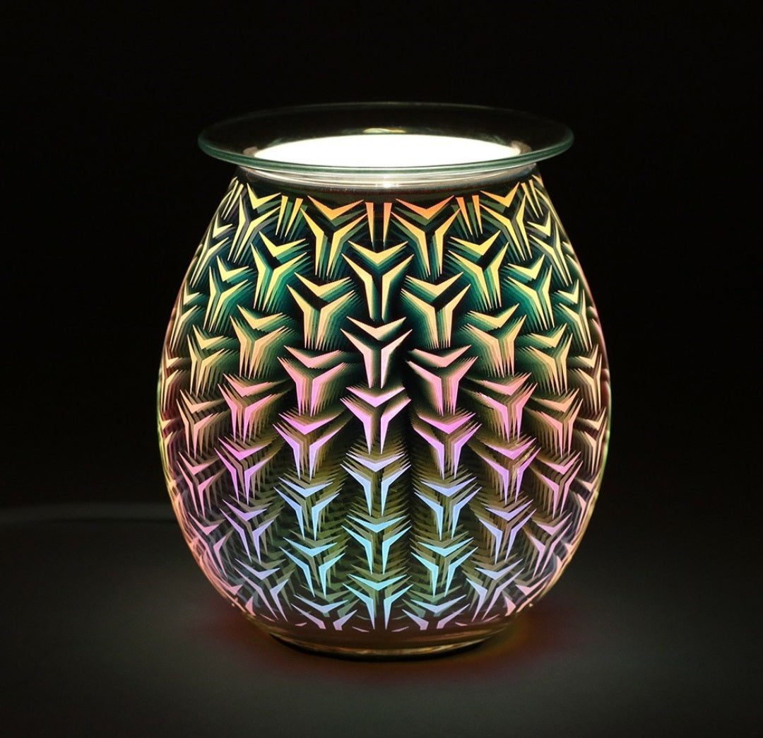 Geometric electric oil/wax burner
