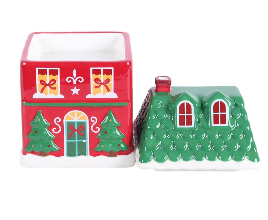 Red Christmas house burner